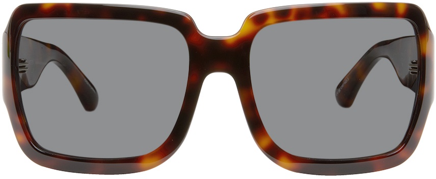 Photo: Dries Van Noten Tortoiseshell Linda Farrow Edition Oversized Sunglasses