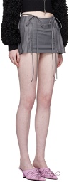 Nodress Gray Low-Waist Miniskirt