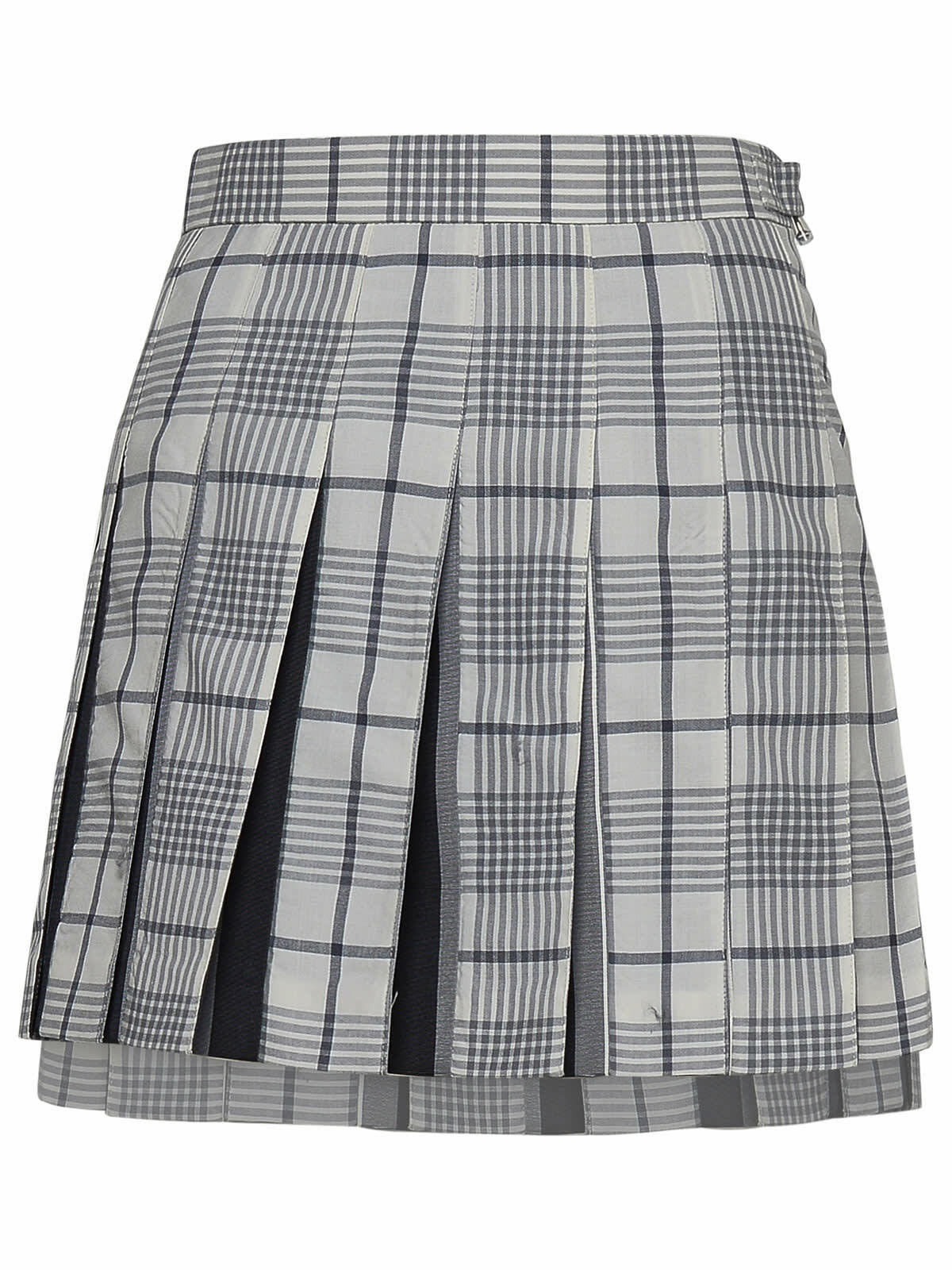 Thom Browne Calf Legth Side Tab Skirt In Solid Wool Twill