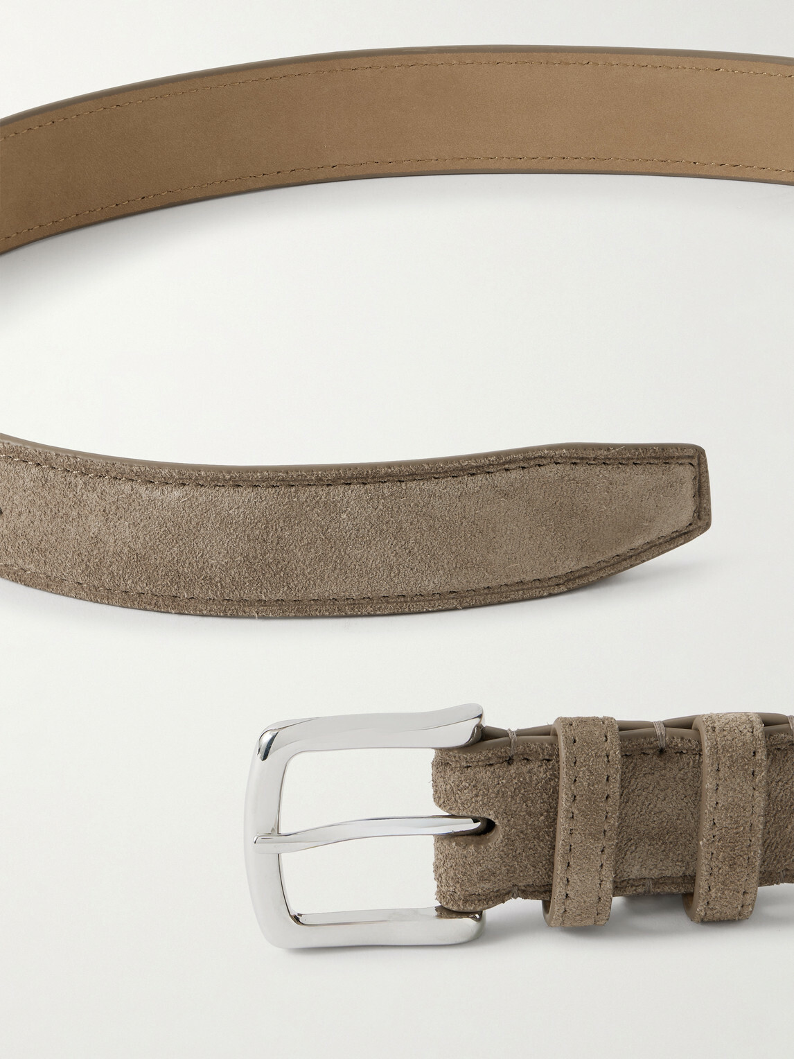 George Cleverley - 3cm Suede Belt - Brown