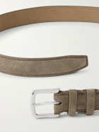 George Cleverley - 3cm Suede Belt - Brown