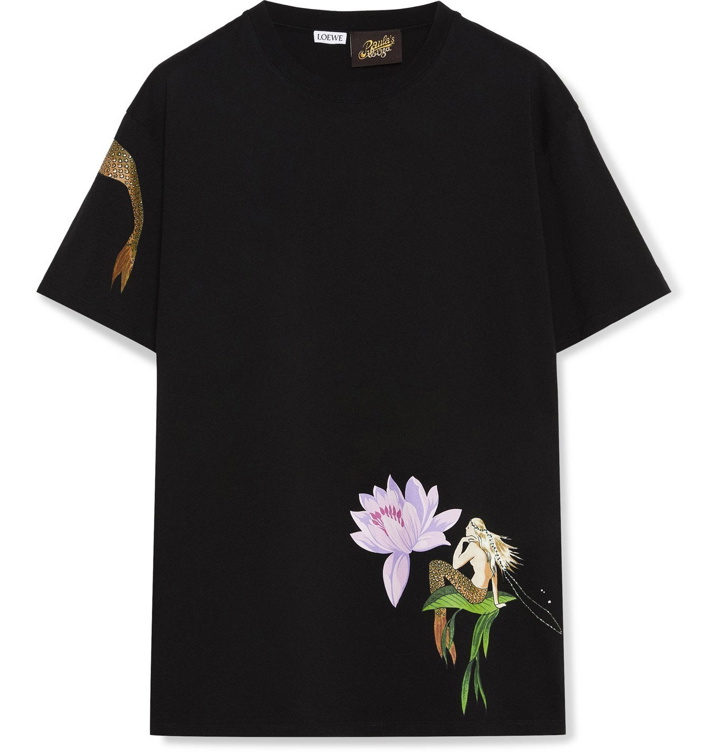 Photo: Loewe - Paula's Ibiza Printed Cotton-Jersey T-Shirt - Black