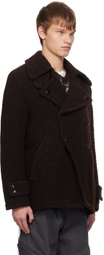 NVRFRGT Brown Double-Breasted Jacket