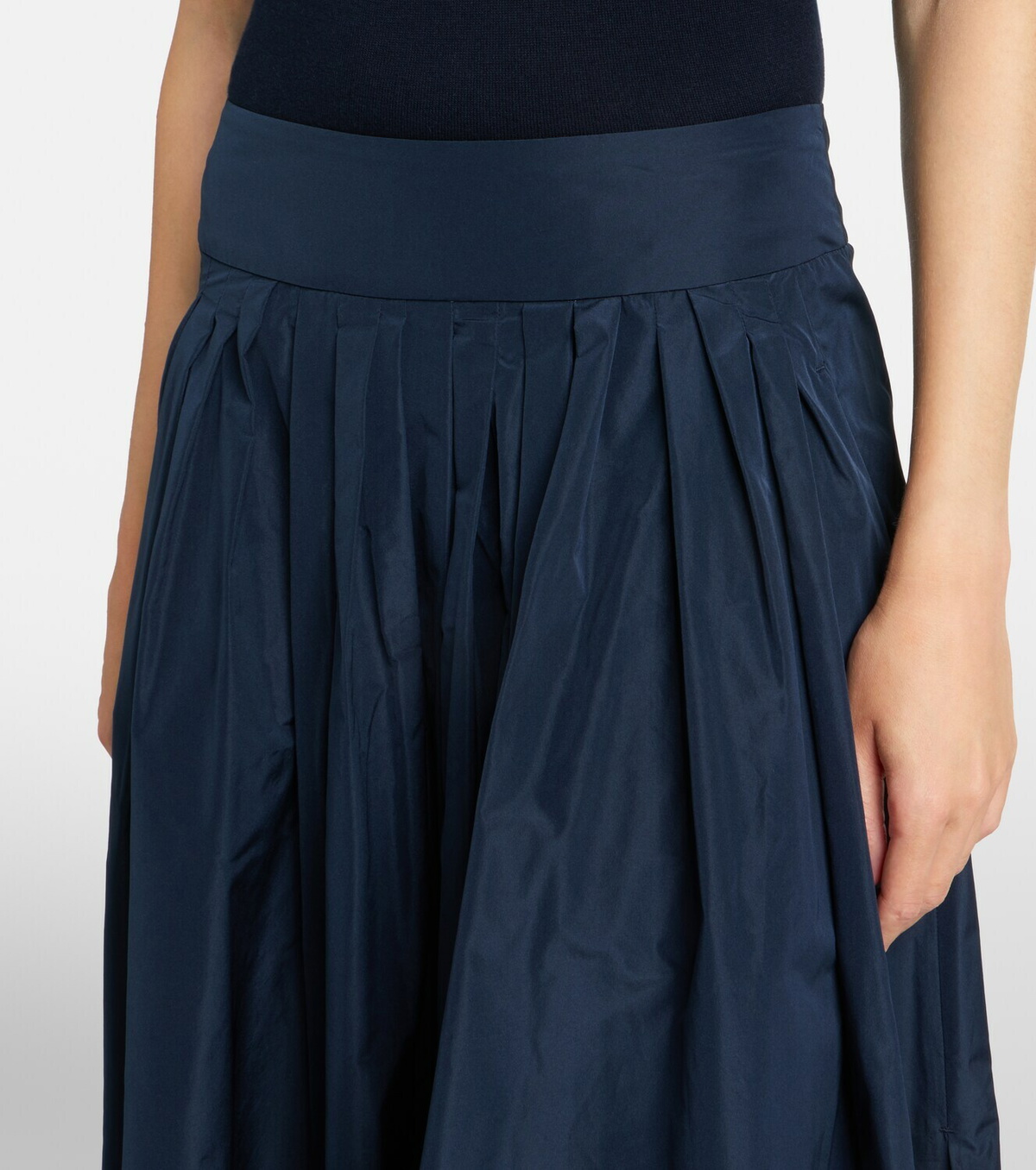 'S Max Mara Pleated taffeta midi skirt
