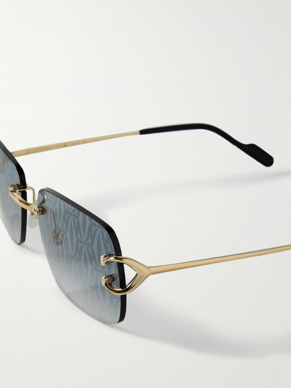 CARTIER Signature C De Cartier rimless oversized sunglasses | Harvey Nichols