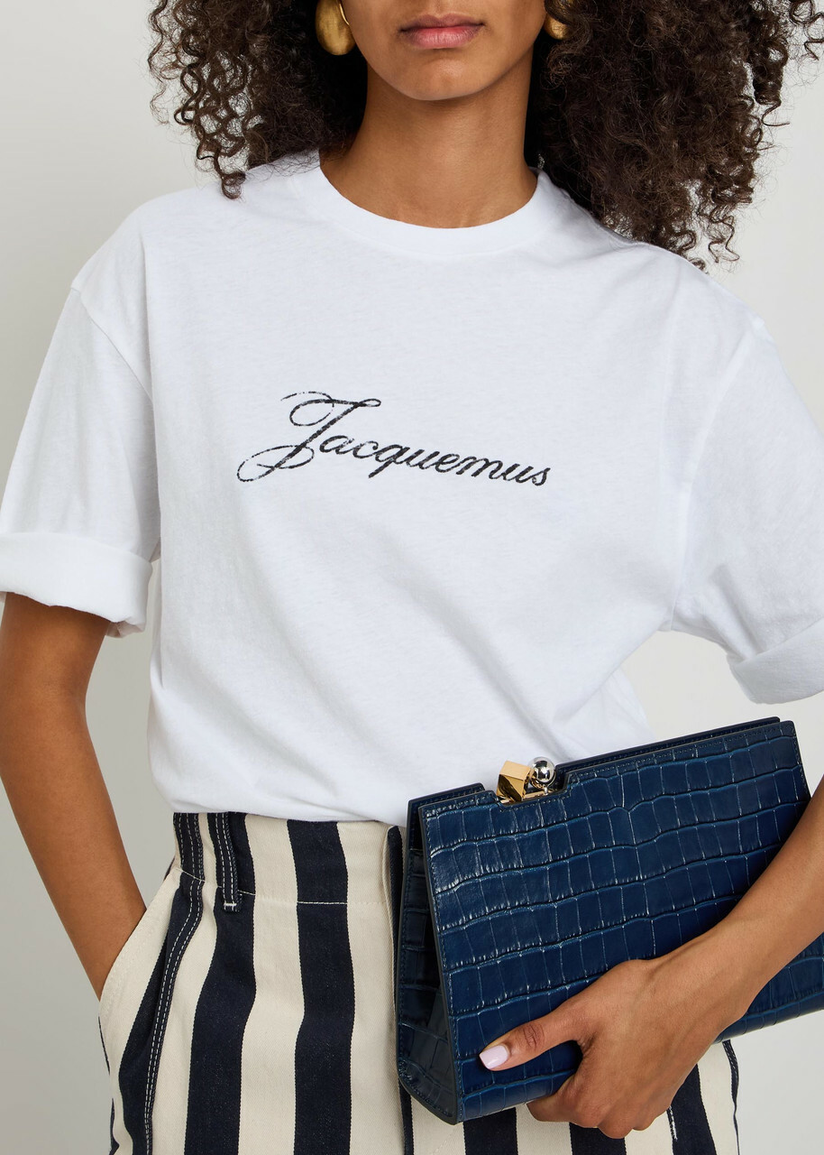 Jacquemus Le T-shirt Logo-print Cotton-blend T-shirt White