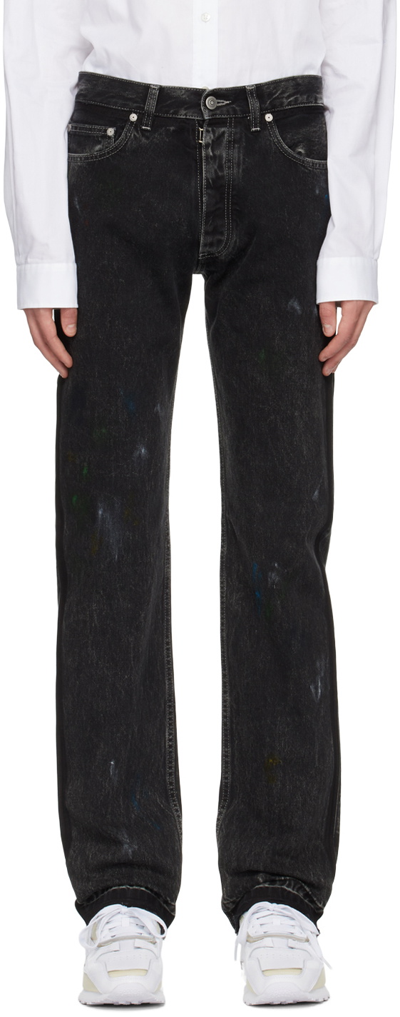 Maison Margiela Black Paint Jeans Maison Margiela