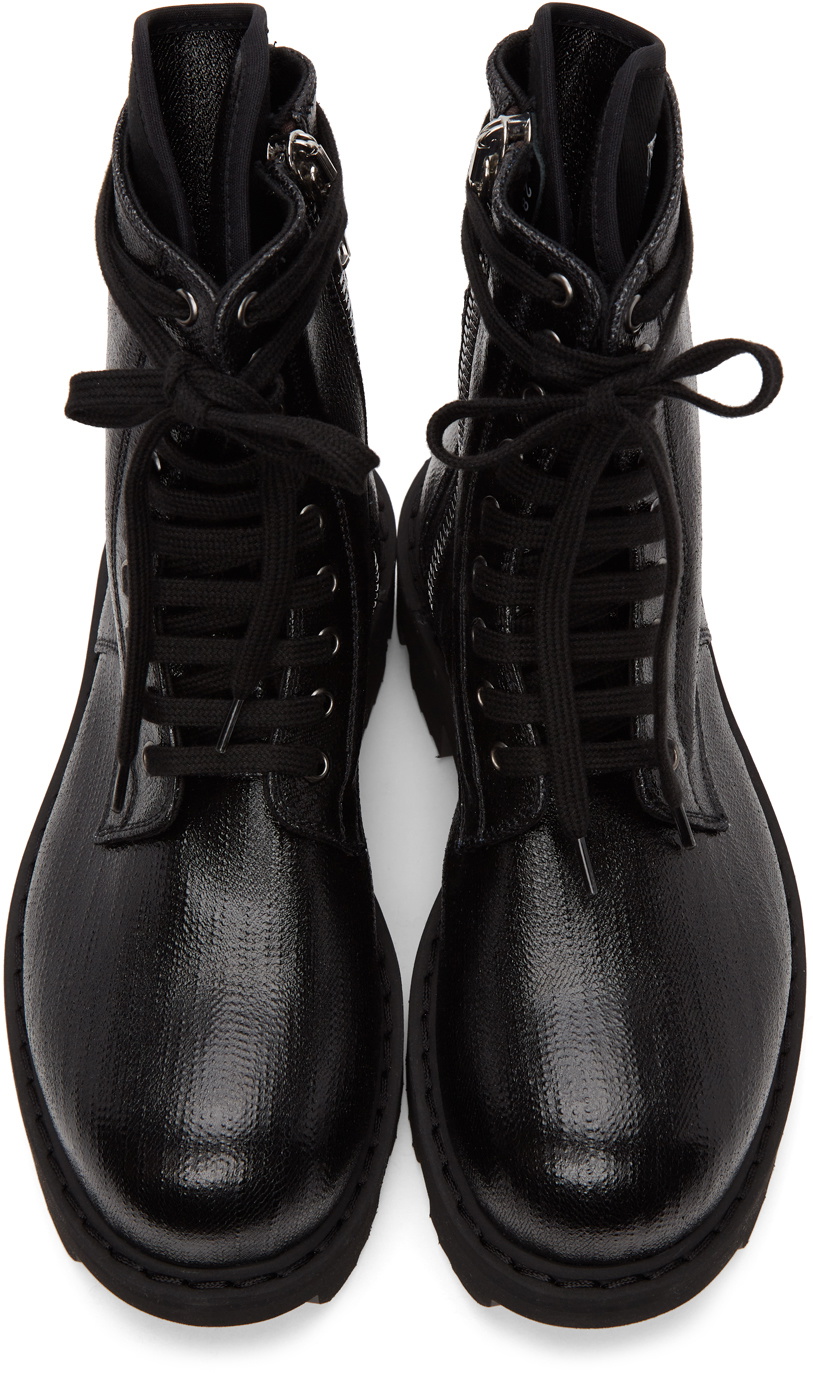 Rick Owens Drkshdw Black Megatooth Army Boots Rick Owens Drkshdw