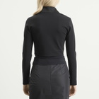 Jil Sander Women's Zip Up Jacket with Ribbed Collar in Black