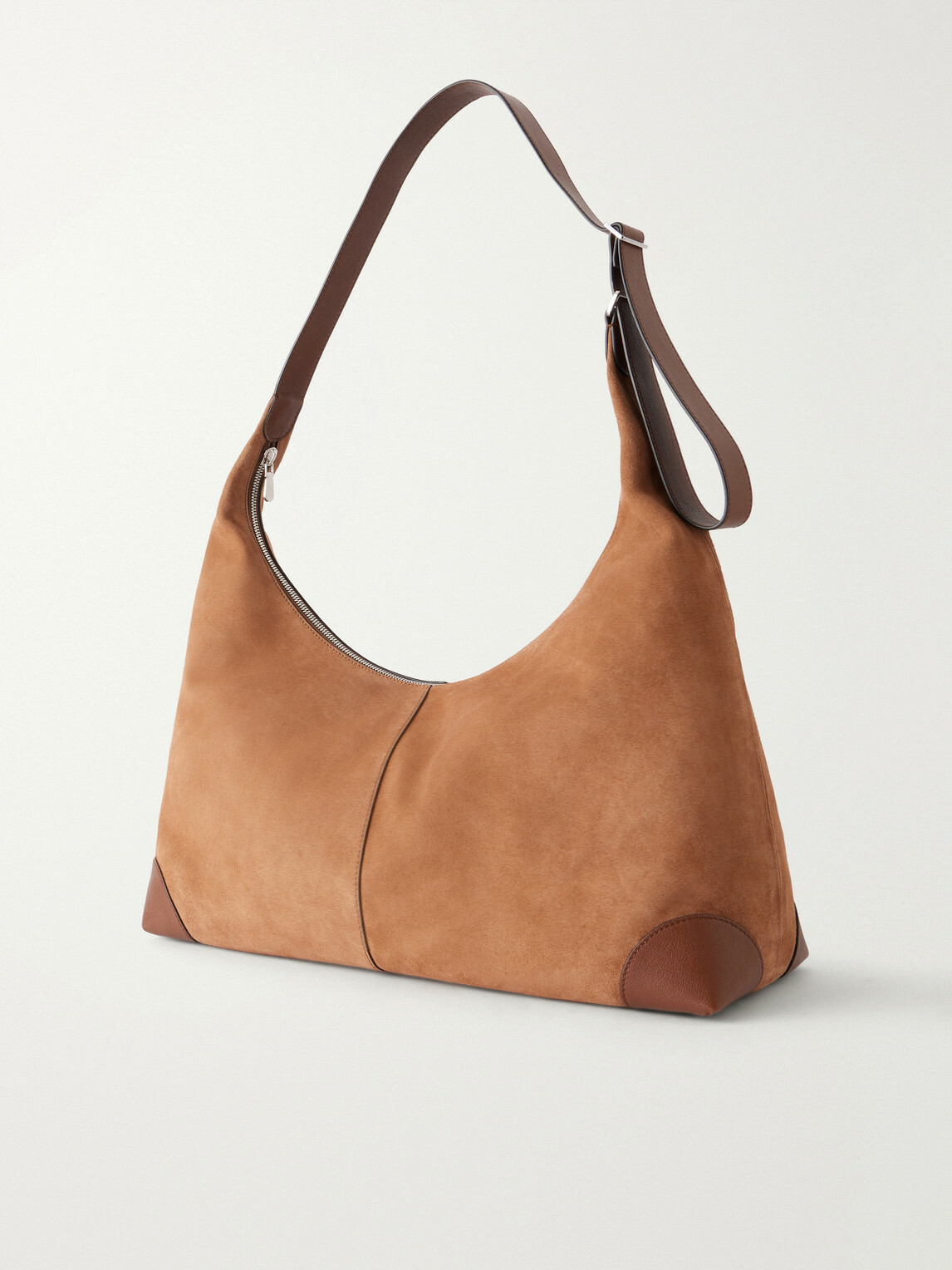 Brunello Cucinelli - Leather-Trimmed Suede Tote Bag