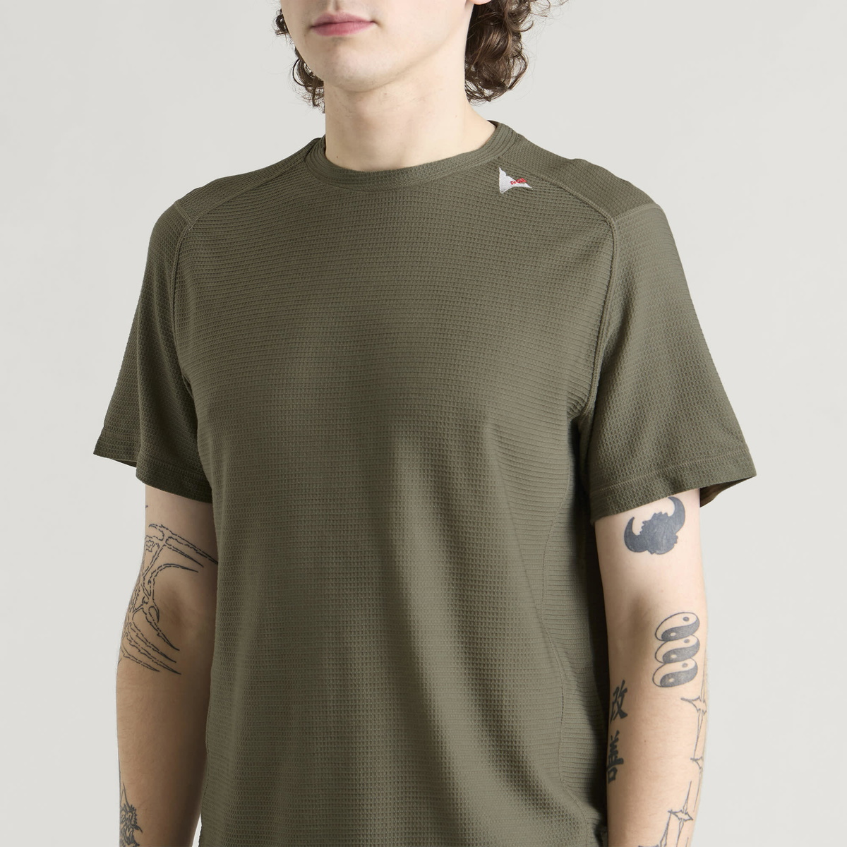 ROA Men's Ashi Wool Tencel Baselayer T-Shirt in Sage Green