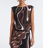 Pucci Marmo silk twill top