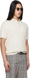 Barbour Off-White Wellburn Knitted Polo