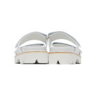 Dries Van Noten White Velcro Strap Sandals