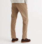 MAN 1924 - Tomi Slim-Fit Tapered Cotton-Corduroy Drawstring Trousers - Neutrals