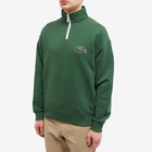 Lacoste Men's Robert Georges Core Half Zip Sweat in Green