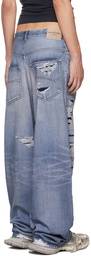 Balenciaga Blue Trompe L'Oeil Trousers