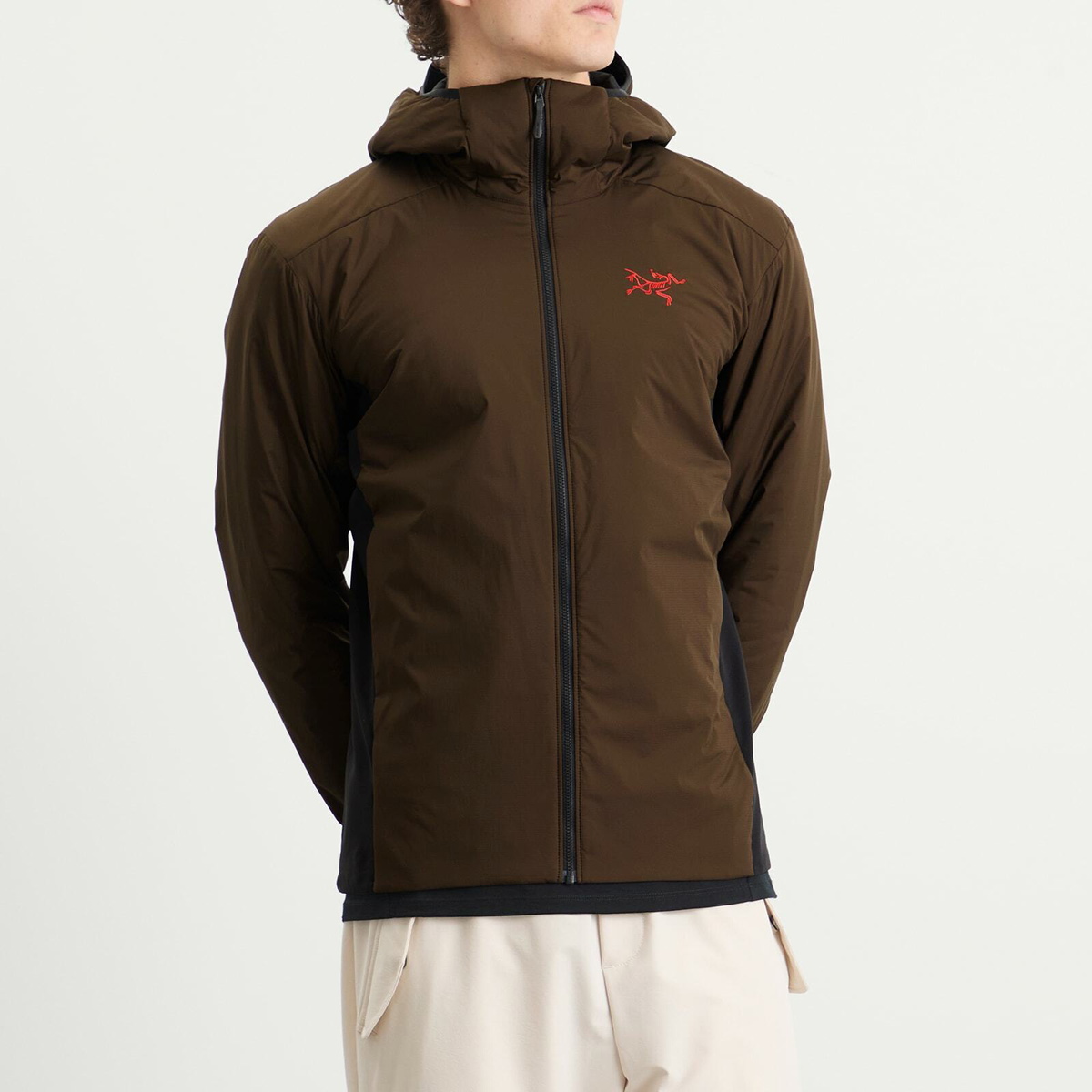 Arc'teryx Men's Atom Hooded Jacket in Carob/Black/Dynasty Arc'teryx
