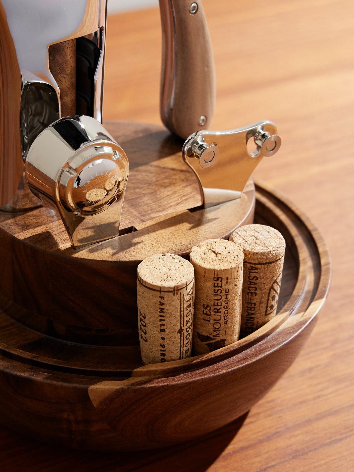L'Atelier Du Vin - Oeno Motion Groom Walnut Wood, Glass and Steel Corkscrew Set