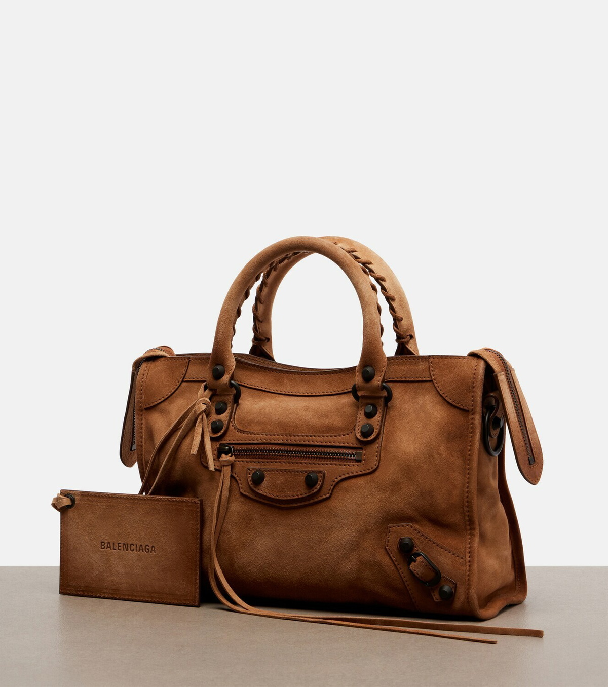 Balenciaga Le City Small suede tote bag