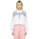 Marcelo Burlon County of Milan White Oversized Wings Cropped Hoodie
