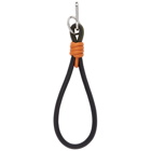 Loewe Black and Orange Handle Knot Keychain