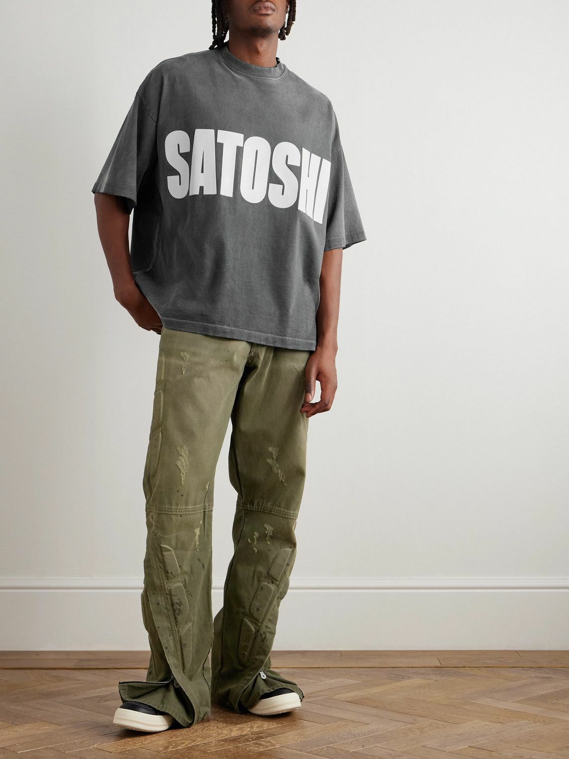 Satoshi Nakamoto - Impact Oversized Logo-Appliquéd Cotton-Jersey T