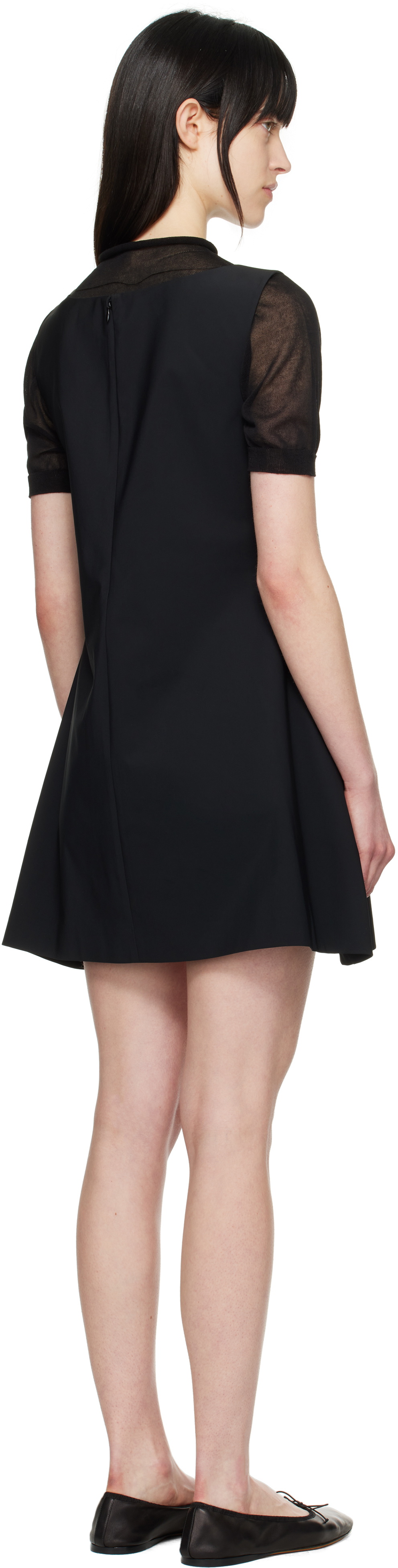 AMOMENTO Black Hourglass Minidress