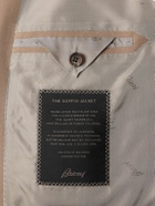 Brioni - Soffio Double-Breasted Silk-Twill Blazer - Neutrals