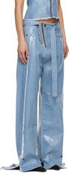 Ottolinger Blue Glazed Baggy Jeans