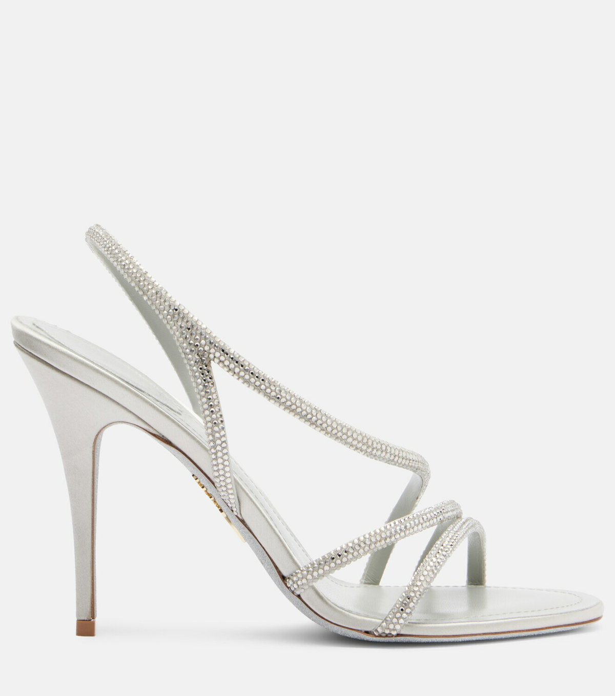 Rene Caovilla Crystal-embellished satin sandals