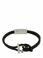 FERRAGAMO - 17cm Gancio Braided Leather Bracelet