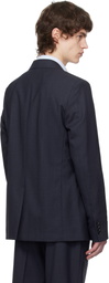 AMI Paris Navy Wool Two Buttons Blazer