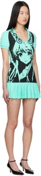 Ashley Williams Blue Amelia Minidress