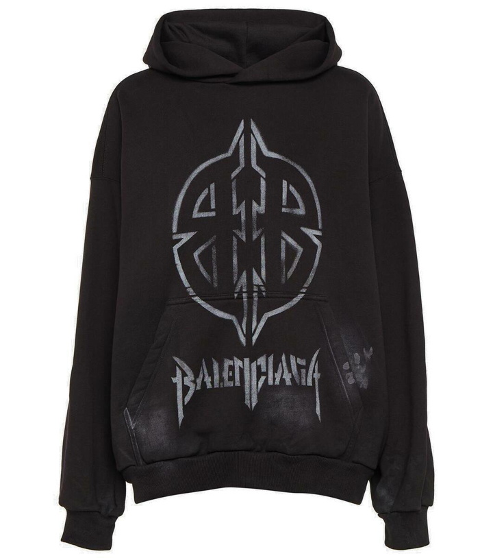Photo: Balenciaga Metal BB cotton fleece hoodie