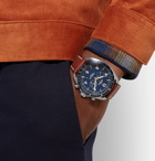 Shinola - The Rambler Tachymeter Chronograph 44mm Stainless Steel and Leather Watch - Blue