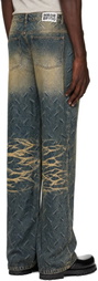 Who Decides War Blue Thread Plate Jeans