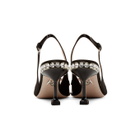 Miu Miu Black Satin Slingback Heels