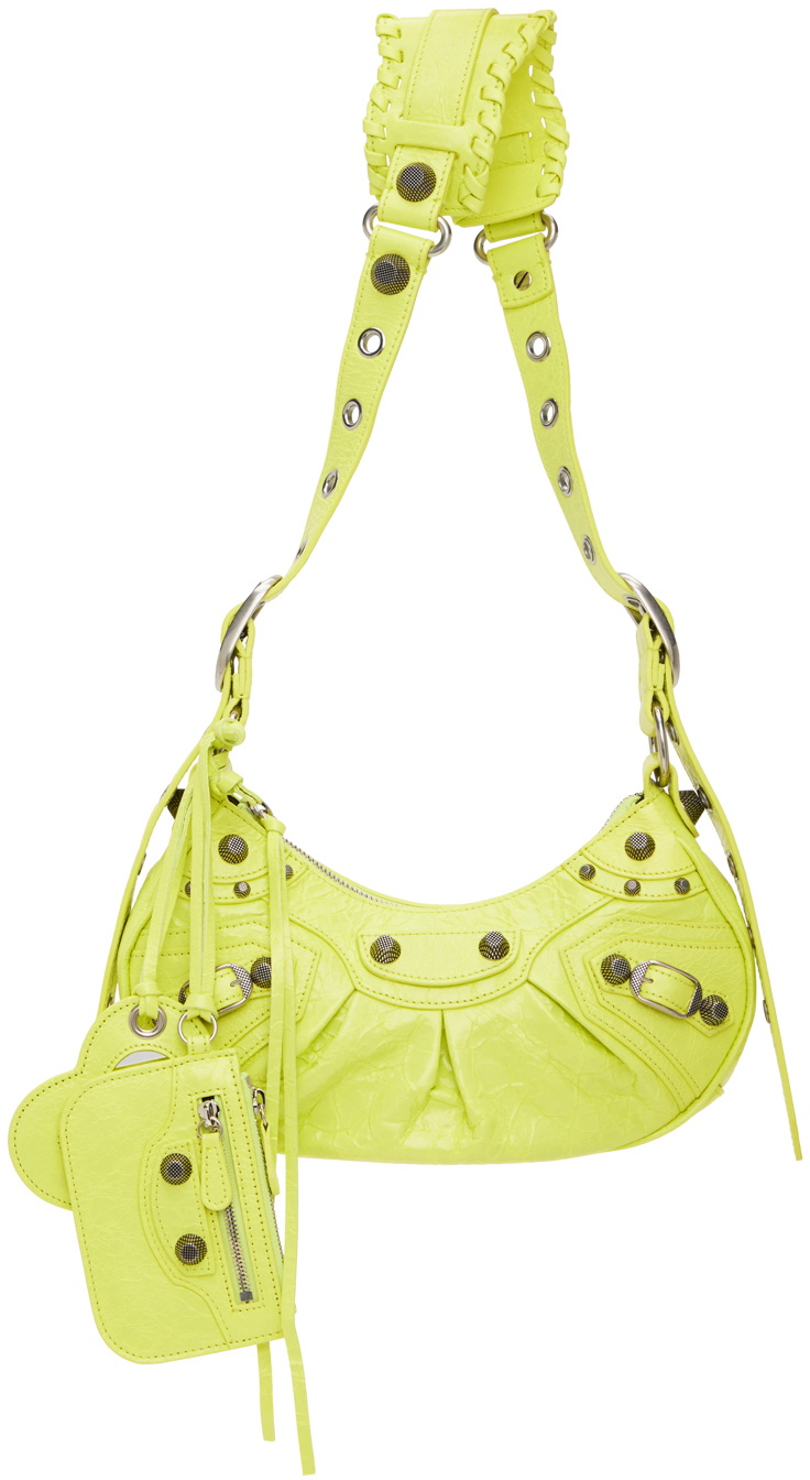 Lime green balenciaga bag best sale