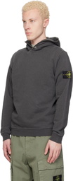 Stone Island Gray 6100031 Malfilé Fleece Old Effect Hoodie