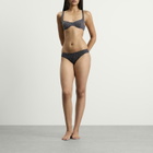 Fruity Booty Women's Celine Polka Bikini Top in Black/Tan