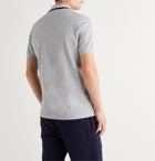 Brunello Cucinelli - Slim-Fit Contrast-Tipped Cotton-Piqué Polo Shirt - Gray