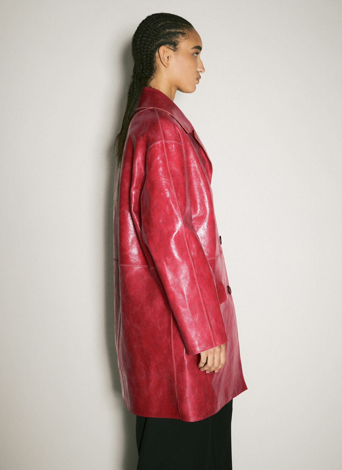 Prada Crackle Suede Coat