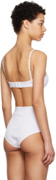 Marine Serre White Embroidered Bra