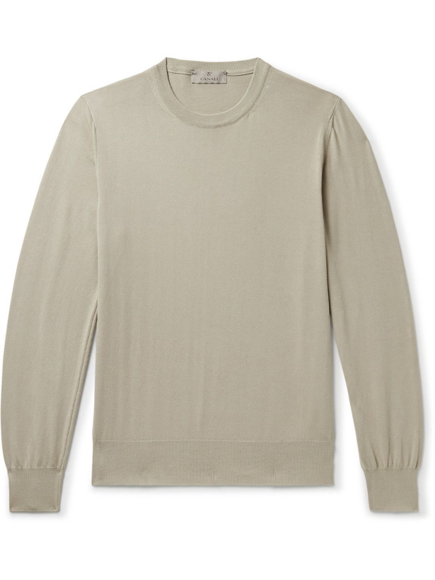 Photo: Canali - Cotton Sweater - Neutrals