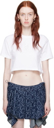 Ludovic de Saint Sernin White Crystal-Cut T-Shirt