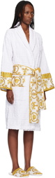 Versace White 'I Heart Baroque' Bathrobe