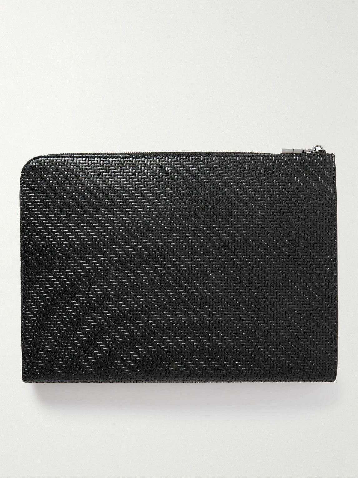 Givenchy - Logo-Appliquéd Woven Leather Pouch Givenchy