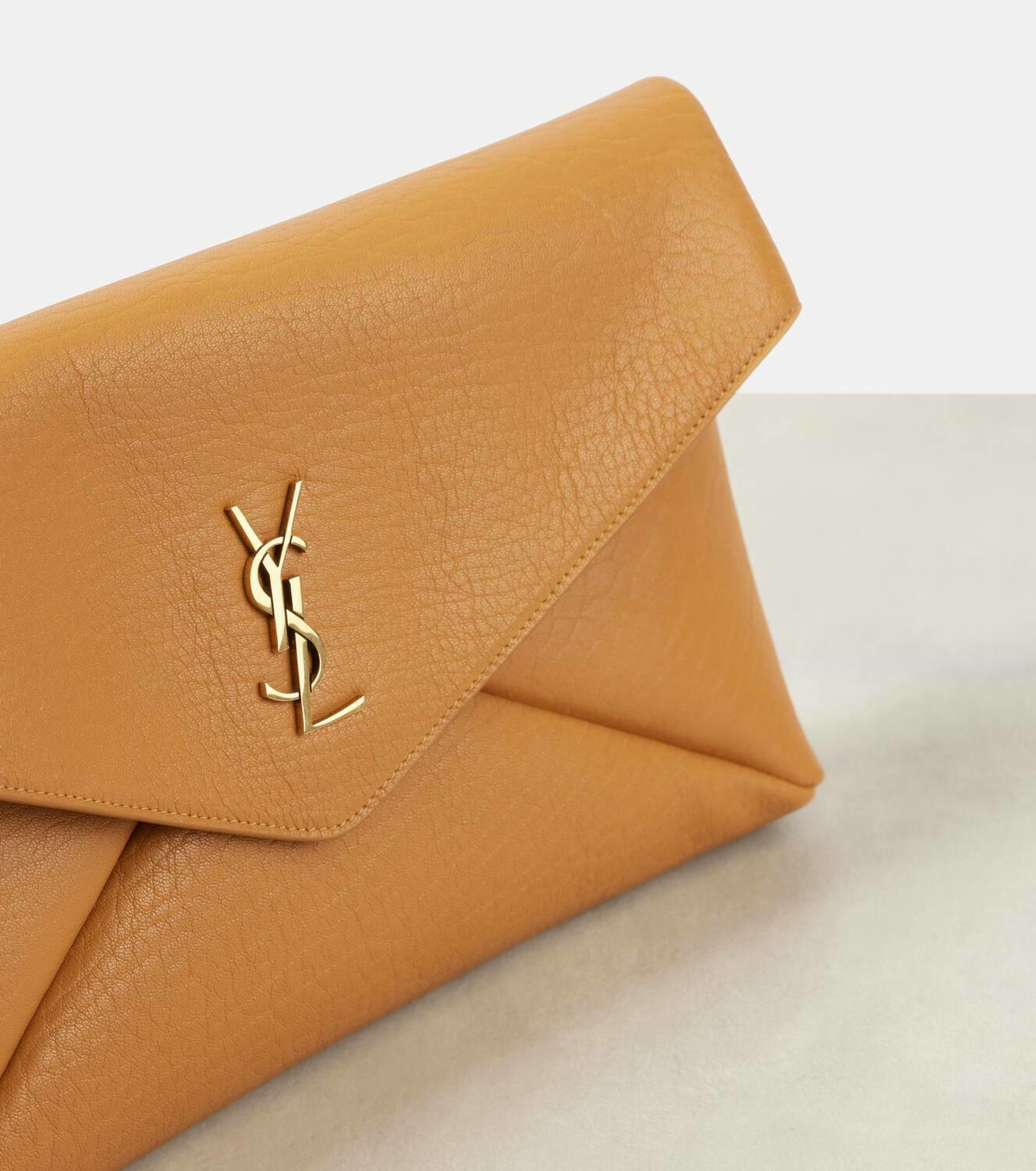 Saint Laurent Cassandre Large leather clutch Saint Laurent