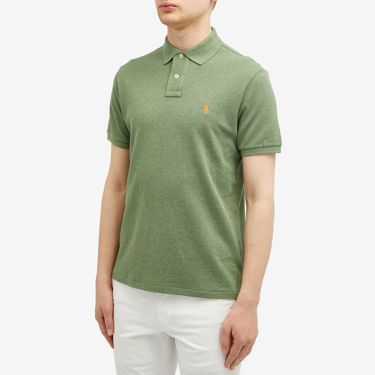Polo Ralph Lauren Men's Custom Fit Polo Shirt in Cargo Green